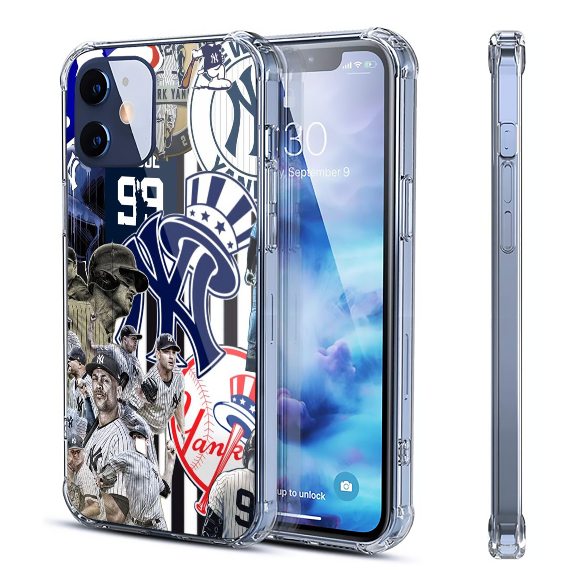 New York Yankees 138 Clear IPhone 12 Case – Soft TPU With UV Print – Enhanced Drop Protection, Precise Fit, Anti-Fingerprint, Customizable Design, Scratch-Resistant, Yellow-Resistant